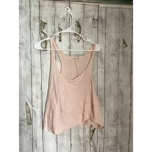 Rehab Women Lightweight Cotton Pink Sleeveless Tank Top Flowy fit